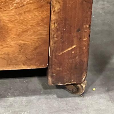 Antique Wood Hutch with casters