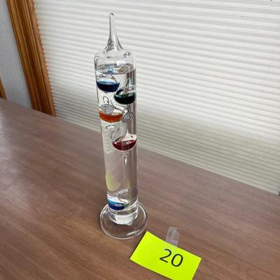 Glass thermometer.