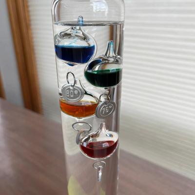 Glass thermometer.