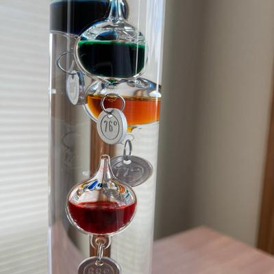 Glass thermometer.