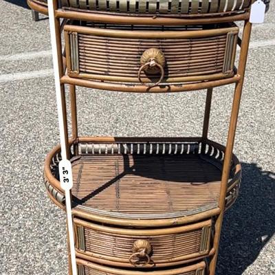 Boho Wicker and Metal. Shelf