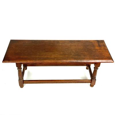 1392 Vintage English Oak Bench
