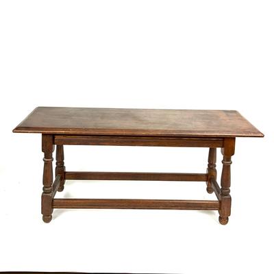 1392 Vintage English Oak Bench