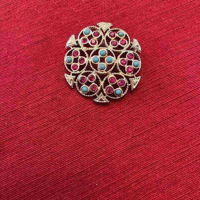 Vintage Sarah Cov Carousel Brooch/Pin