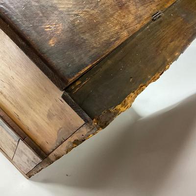 1395 Antique Flip Top Pine Wood Washstand Commode