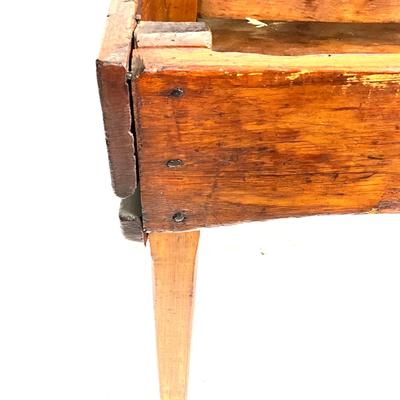 1396 Early Antique Mixed Woods School Desk