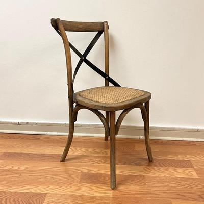 Wood/Metal Cane Chair