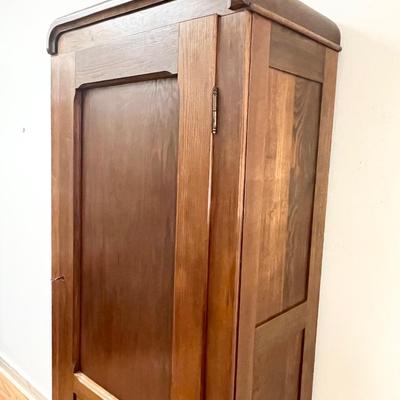 CRESCENT FURNITURE ~ Solid Wood Wardrobe On Casters