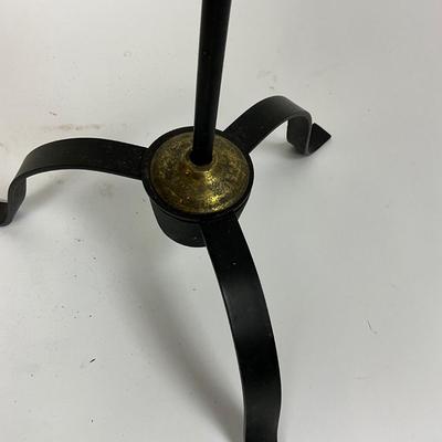 1399 Antique Iron and Brass Floor Bridge Lamp