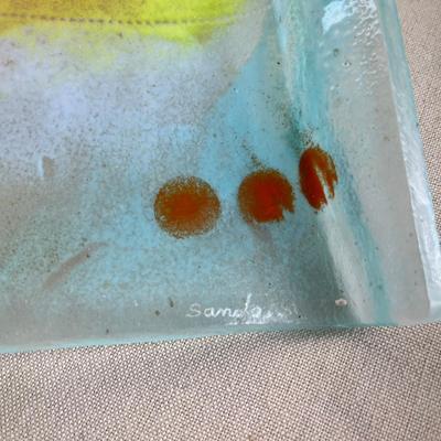 Glass tray in cloth