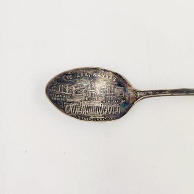 STERLING SILVER TOPEKA KANSAS SOUVENIR SPOON