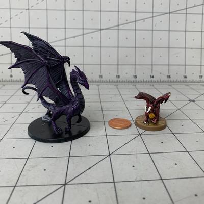 #21 Adult Purple Dragon and Mini Red Dragon