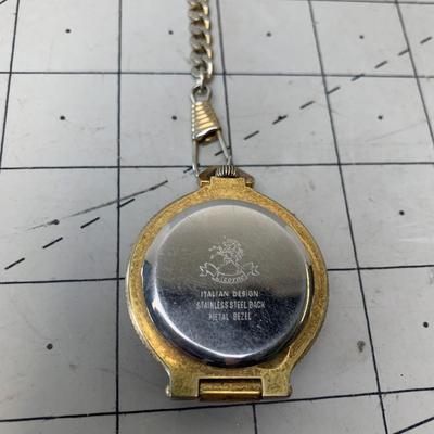 #61 Licorne Italian Deisgn Quartz Pocket Watch On Chain