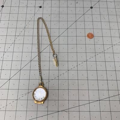 #61 Licorne Italian Deisgn Quartz Pocket Watch On Chain