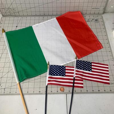 #81 Flag of Italy and Two Flags of USA