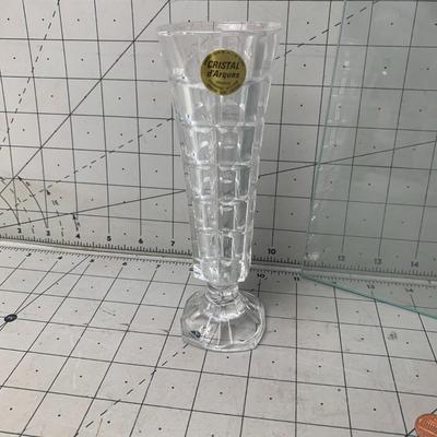 #93 Crystal Vase and Glass Piece
