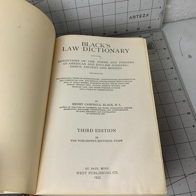 #132 Black's Law Dictionary Third Edition