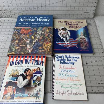 #191 Child's First Book of American History, In God We Trust, The History of US and Quick Reference