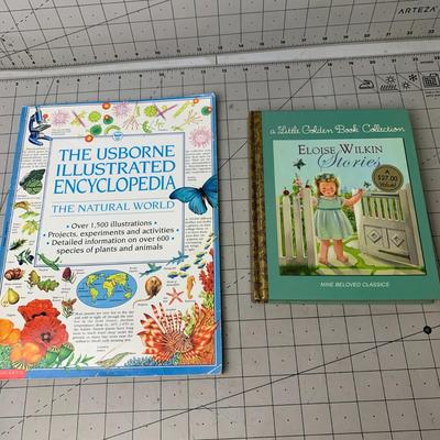 #225 Little Golden Book Eloise Wilkin Stories and The Usborne Illustrated Encyclopedia of The Natural World