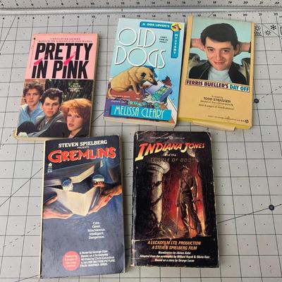 #282 Old Dogs, Gremlins, Indiana Jones, Pretty In Pink and Ferris Buellers Day Off Paperback Books