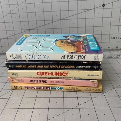 #282 Old Dogs, Gremlins, Indiana Jones, Pretty In Pink and Ferris Buellers Day Off Paperback Books