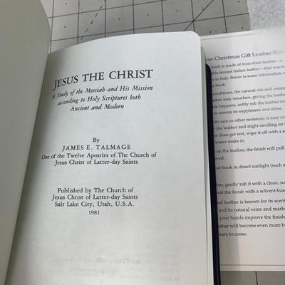 #288 Leather Bound Jesus The Christ and Book of Mormon