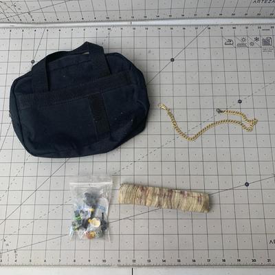 #344 Carry Case, Legos, Stone and Chain