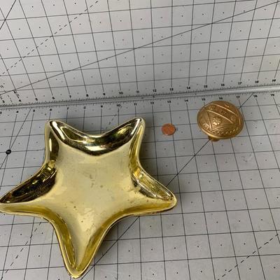 #349 Star Plate and Golden Door Knob