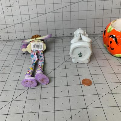#355 Fairy, Praying Child and Pumpkin Bowl