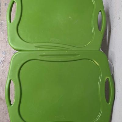 #374 Two Clear/Green Sterilite Storage Boxes