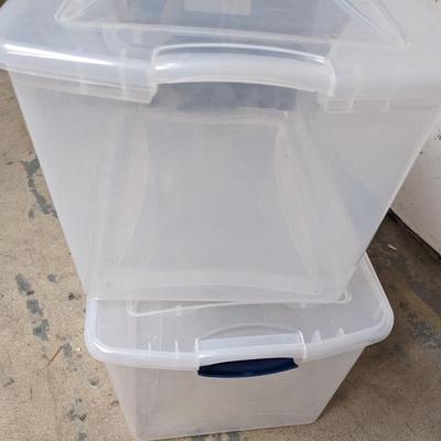 #376 Two Clear Storage Bins