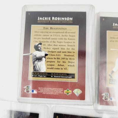 JACKIE ROBINSON BASEBALL BUNDLE OF CARDS (PROTECTIVE SLEEVES)