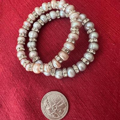 Freshwater pearl stretch bracelet