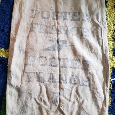 Antique French Mail Postal Bag France Postes