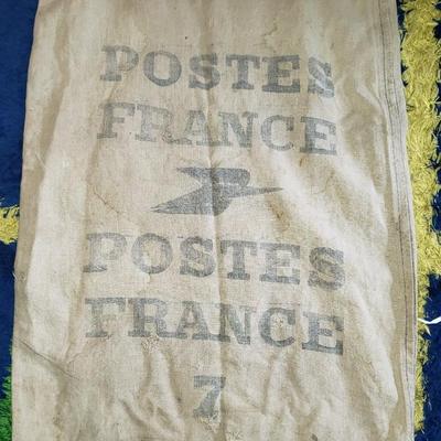 Antique French Mail Postal Bag France Postes
