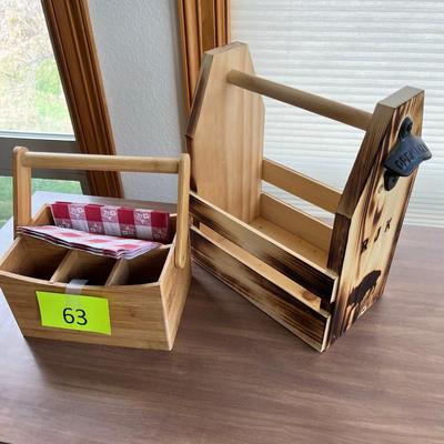 Wood Pic nic / BBQ carriers