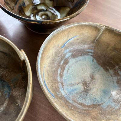 Set of 4 Artist Signed Bowls