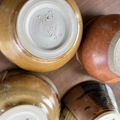 Set of 4 Artist Signed Bowls