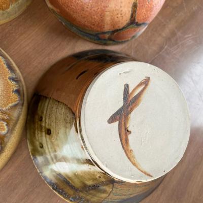 Set of 4 Artist Signed Bowls