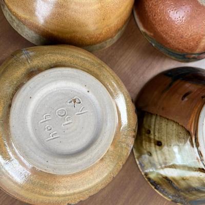 Set of 4 Artist Signed Bowls
