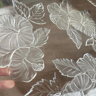 Pressed glass plate