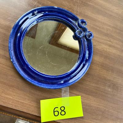 Blue Framed Mirror
