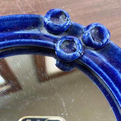 Blue Framed Mirror