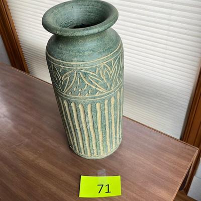 Tall Green Ceramic vase