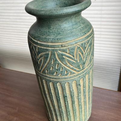 Tall Green Ceramic vase