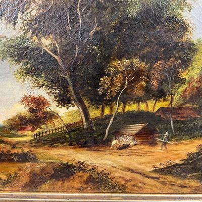 1405 Antique Original Oil Painting of Landscape AS-IS