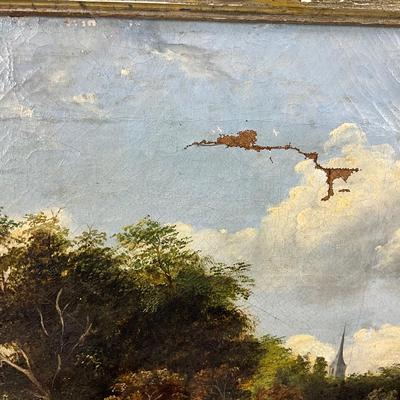 1405 Antique Original Oil Painting of Landscape AS-IS