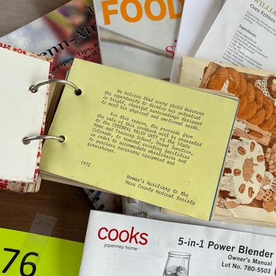 Lot of recipe booklets