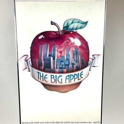 1407 Vintage 1976 The Big Apple Framed Poster " You have to be Crazy to Live Anywhere Else"
