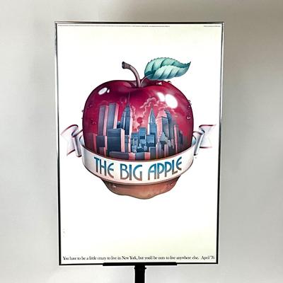 1407 Vintage 1976 The Big Apple Framed Poster " You have to be Crazy to Live Anywhere Else"